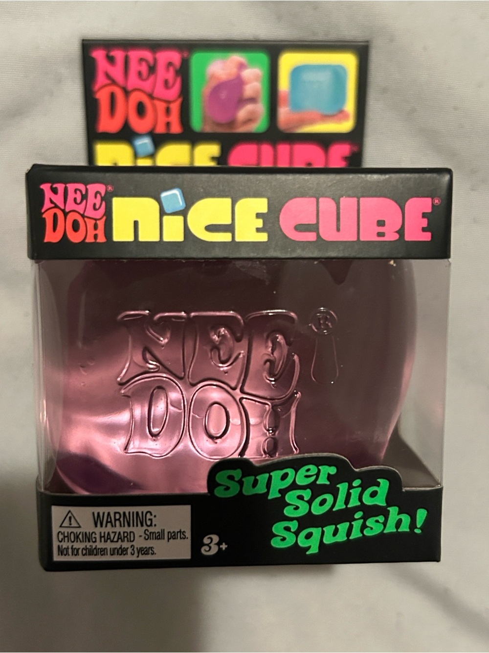 Schylling NeeDoh Nice Cube Super Solid Squish Fidget Squish Squishy Toy PURPLE